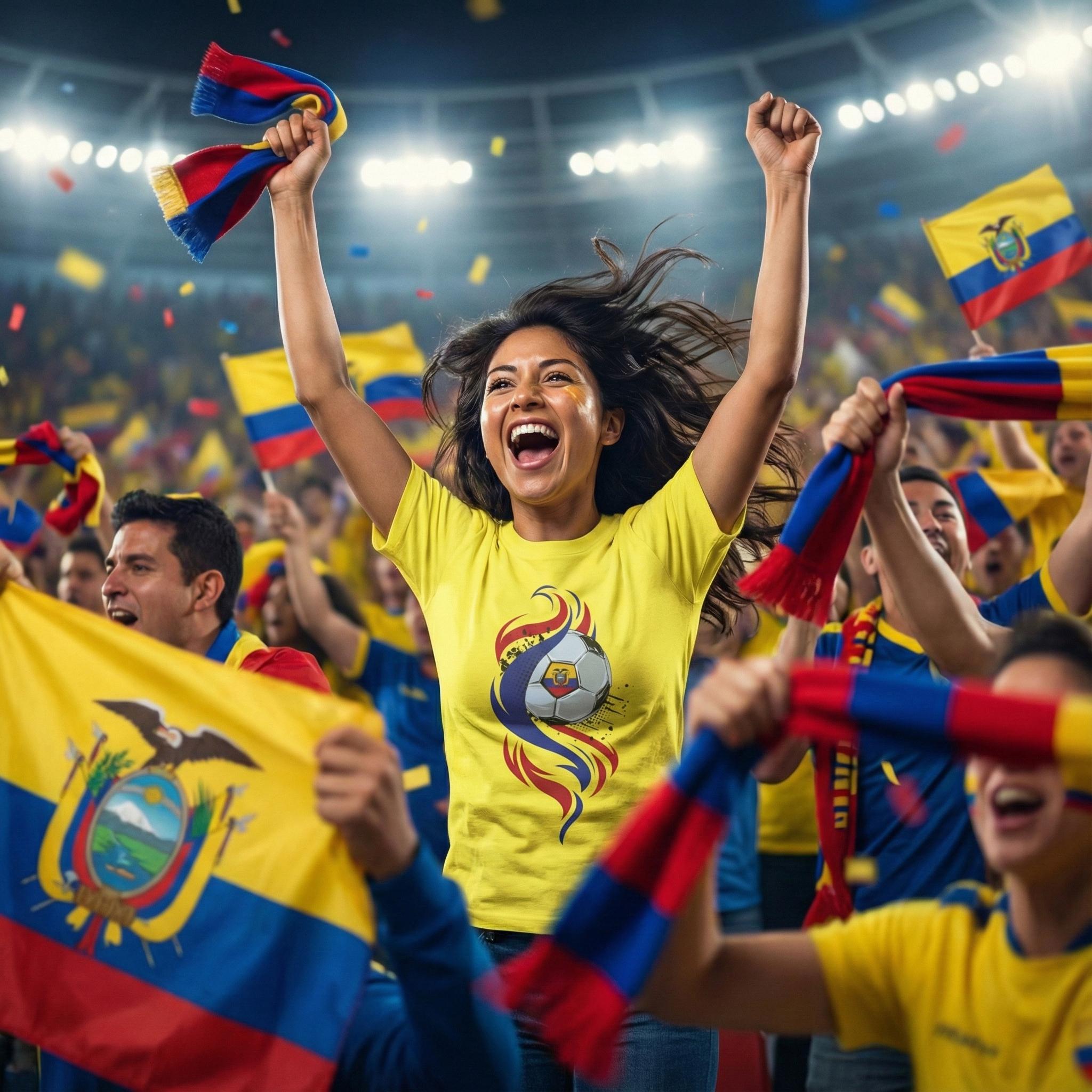 Ecuador Soccer T-shirt, National Colors, Ecuadorian Football Fan ...