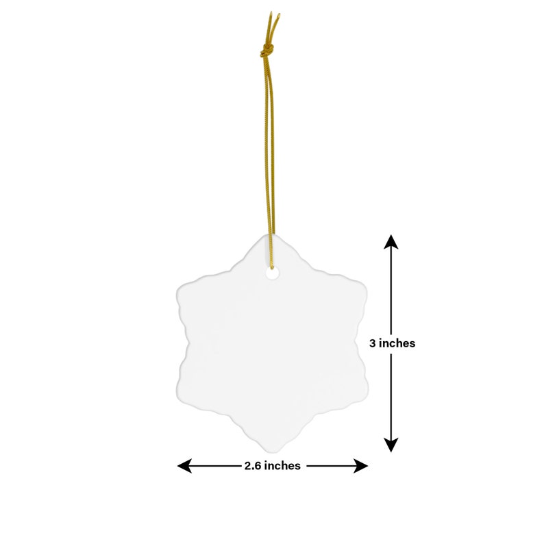 Legalized Ornament Greencard 2024, Ceramic Snowflake Celebrating