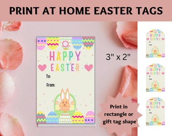 PRINTABLE EASTER TAGS | Easter Gift Tags ! Diy Easter Gift Tags | Easter Bunny Gift Tags | Printable Easter Basket Tags | Happy Easter Tags