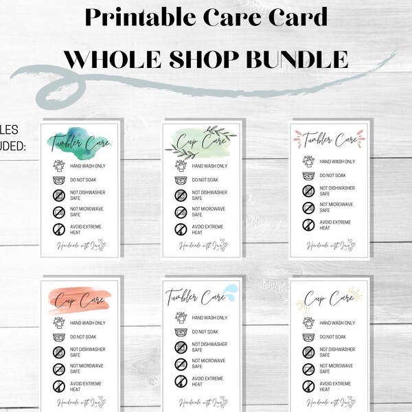 cup-care-instructions-card-yellow-sunshine-lines-washing-instructions