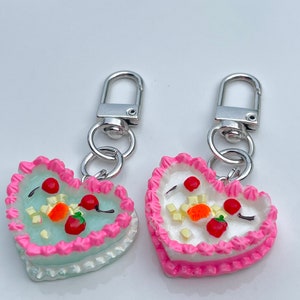Y2K Strawberry and Cherry keychain, bag charm, purse charm, coquette charm, accessories, gift for her, birthday gift