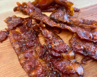 Spicy Sriracha Bacon Jerky | 100% UNCURED Bacon Jerky