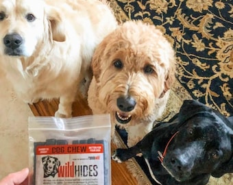 Beef Dog Chew Sticks – Rawhide Alternative, Easy to Digest, Grain-Free | Handcrafted in USA with 100% American Beef Hide