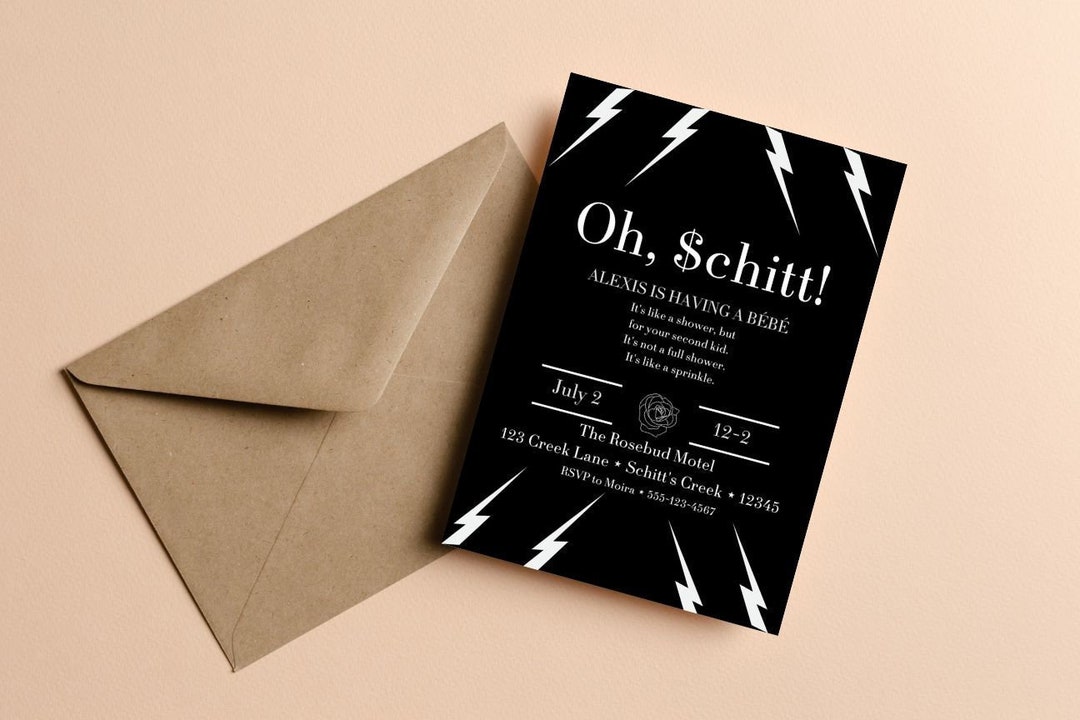 OH, SCHITT / Schitt's Creek Inspired Editable Baby Shower or Sprinkle