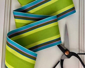 Vintage Grosgrain Lime Ribbon 2 7/8" wide.   .