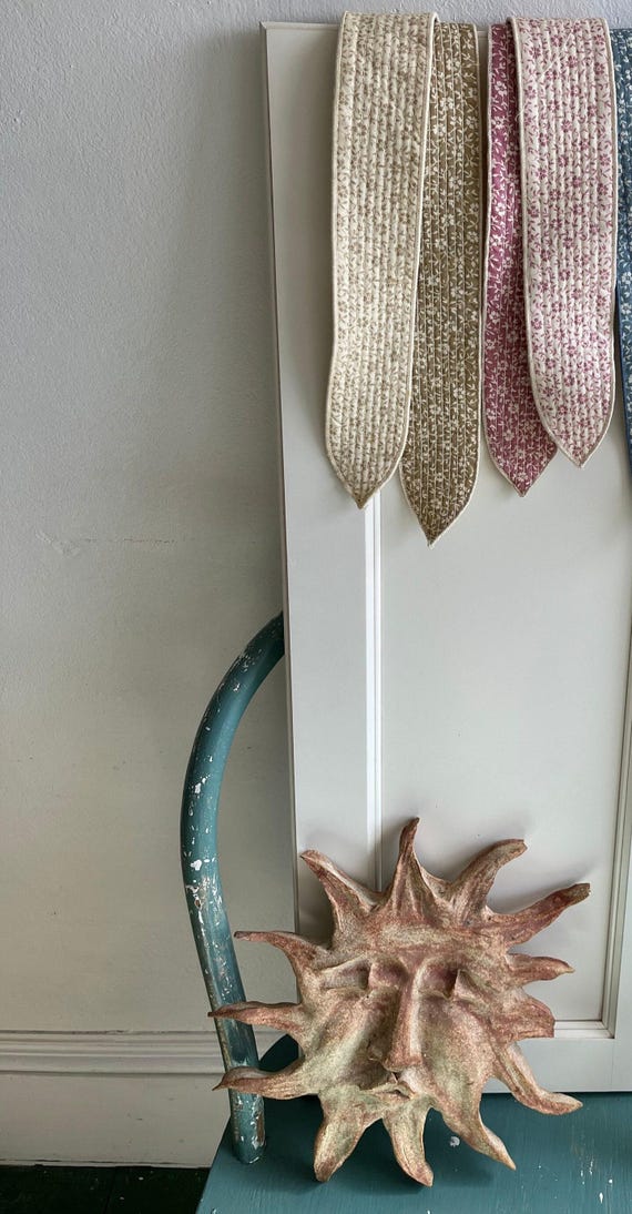 BELTS. vintage Reversible quilted belts with Sati… - image 2