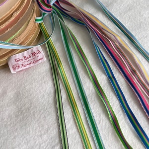 Vintage Grosgrain ribbon 1/4&quot; wide.  5 yard minimum. Made in USA. Acetate ribbon,