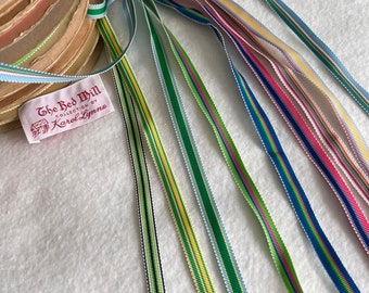Vintage Grosgrain thin ribbon 1/4" wide.  5 yard minimum. Made in USA.