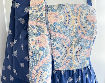 Vintage French fabric sewn by Red Mill Collection into a fitted sundress and jacket..