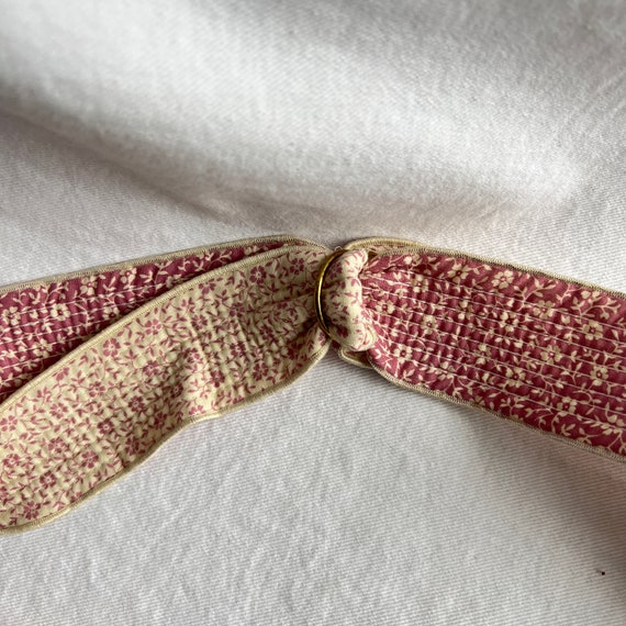 BELTS. vintage Reversible quilted belts with Sati… - image 6