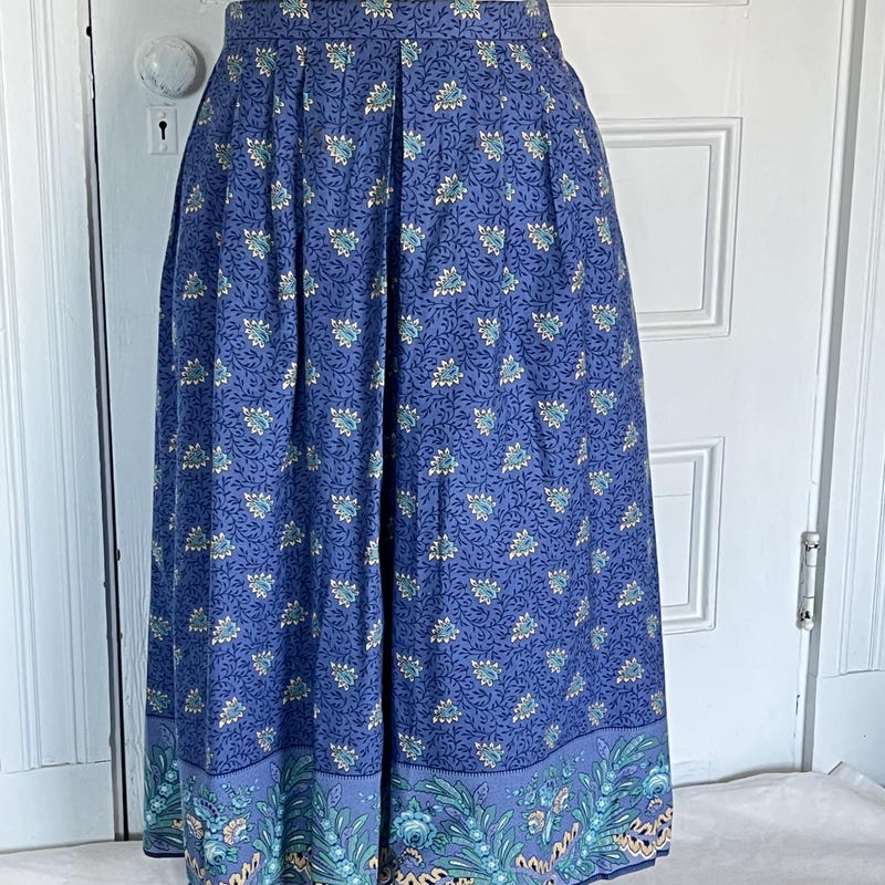 Border Print Skirt - Etsy