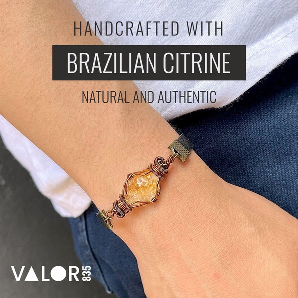 Bracelet en citrine pour homme, bracelet en citrine véritable, bracelet en pierre pour homme, pierre de naissance de novembre, cadeau du 1er anniversaire pour le mari