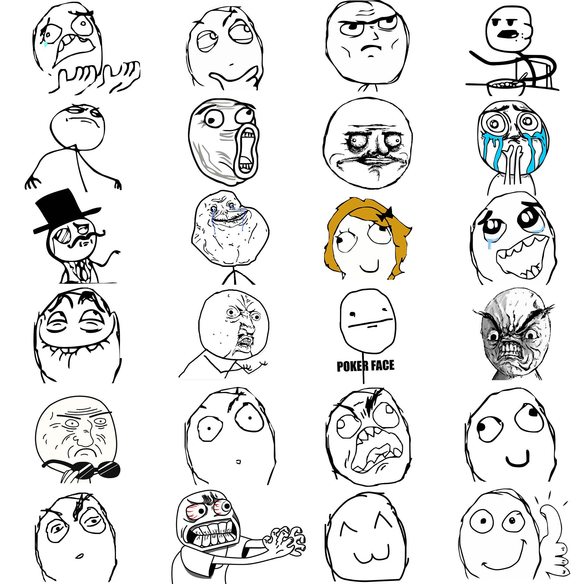 Rage Comics Face Meme Faces Pack PNG SVG PDF Ai Eps Dxf Etsy France Rage Comics Face Meme Faces Pack PNG SVG PDF Ai Eps Dxf Etsy France