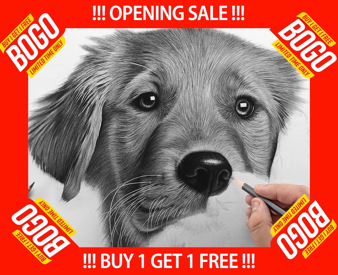 Custom Charcoal Dog Drawing / Custom Dog Portrait / Hand Drawn Pet ...