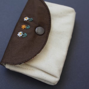 Embroidered Wallet, Cute Wallet Purse, Coin Wallet, Hand-embroidered Wallet, Eco-friendly Wallet, Small Wallet