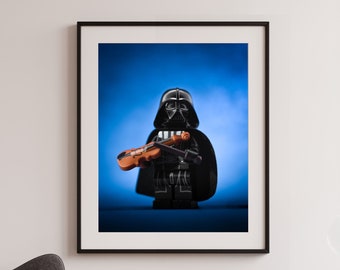 The Master - Lego Decor on Blue - Exclusive Photograph, Brick inspiration, fun, and nostalgia for your walls!