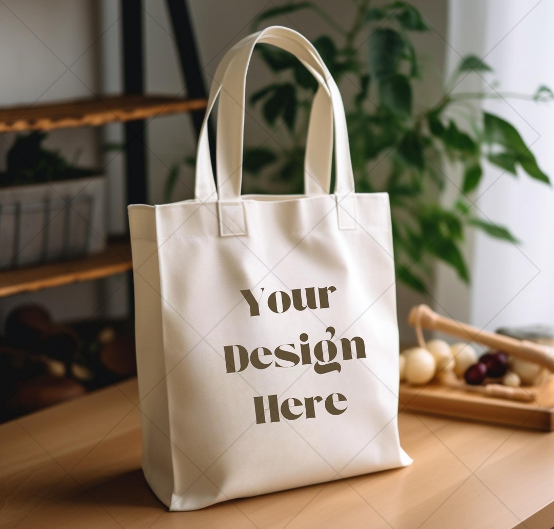 Canva-compatible Tote Bag Mockup Print on Demand Shopping - Etsy
