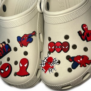Spiderman Spidey Spin Miles Morales Marvel Avengers style crocs charms shoe  jibbitz superhero croc clog charm jibbit