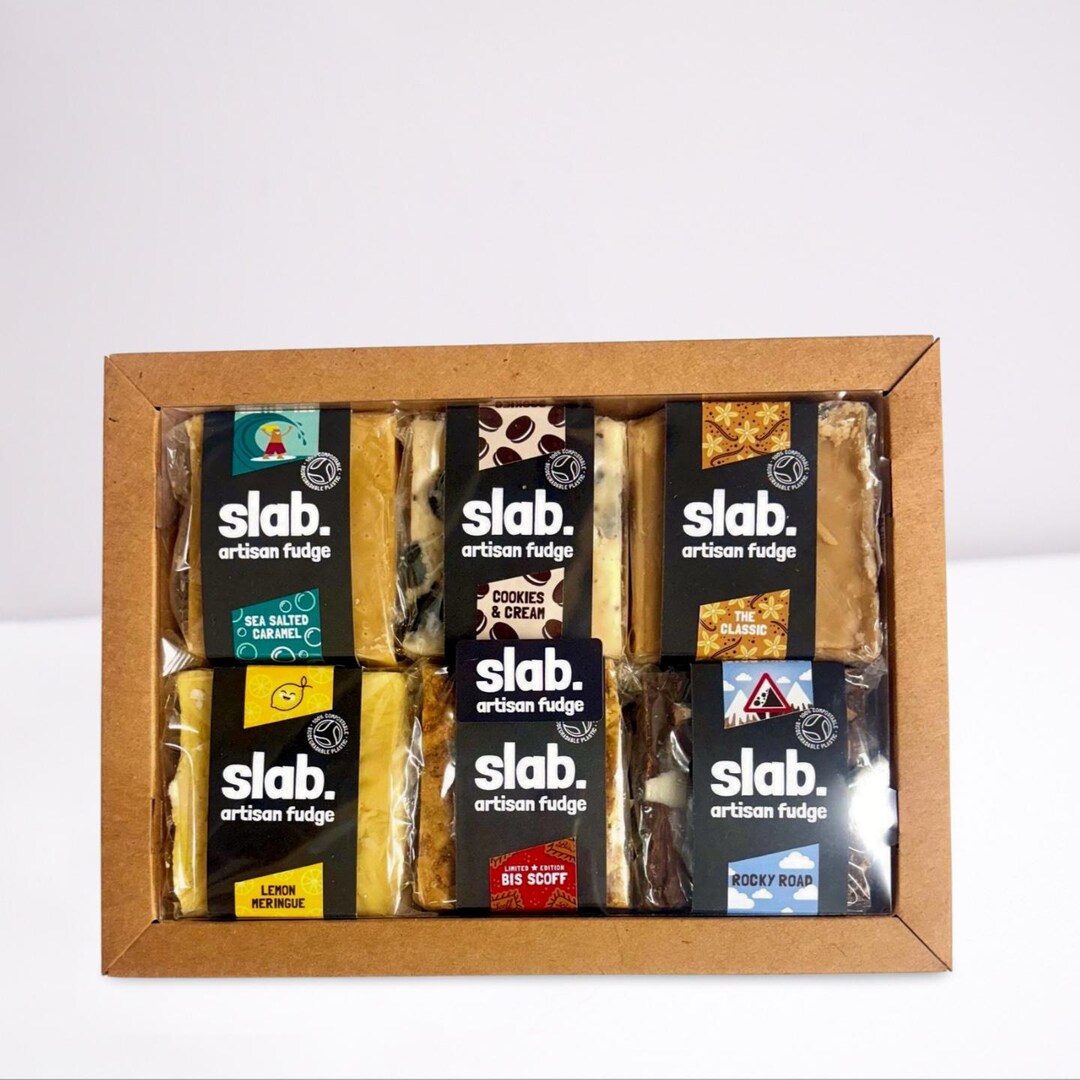 Six Dairy Bestsellers Fudge Slab Display Box - Etsy