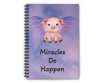 Flying Pig Spiralnotizbuch – Wunderliches Journaling Tagebuch