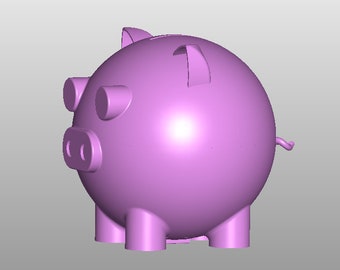 Piggy bank, Piggybank, Money bank, Moneybank, stl, 3D print, 3D printing files