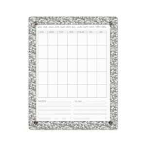 Arborea Acrylic Calendar – Eco-Friendly perpetual calendar with Tree Motif for Year-Round Planning, dry erase board with vertical calendar