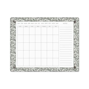 Arborea Acrylic Calendar – Eco-Friendly perpetual calendar with Tree Motif for Year-Round Planning, dry erase board with horizontal calendar