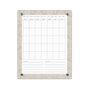 Volatica Vertical Acrylic Wall Calendar, monthly calendar, dry erase calendar, family organizational calender, perpetual calendar lisee ree