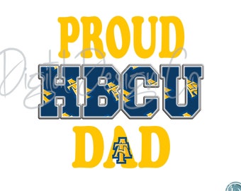 Orgulloso padre de un jugador de la HBCU de North Carolina A&T, botín, png, svg, archivo digital, archivo de sublimación, DTF