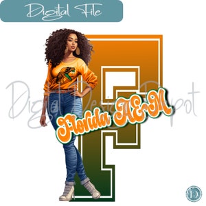 Florida A & M, FAMU, HBCU Swag, png, digitale Datei, Sublimationsdatei, DTF