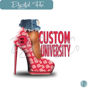 Tacco HBCU personalizzato PNG, Sassy, scarpe, tacchi alti, sublimazione, file dtf
