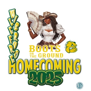 Homecoming 2025 Boots on the Ground Bundle PNG | Black Cowgirl Digital Download | HBCU | School Spirit Clipart | Afro Woman Graphic