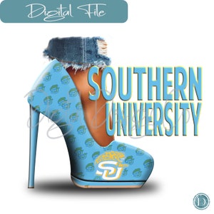 Southern University Jaguars HBCU talons Bundle PNG, Sassy, chaussures, PNG, sublimation de talons hauts, fichier dtf