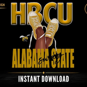 Alabama State HBCU Inspired PNG Shirt Design, School Spirit Sublimation Design, Instant Download, College Pride PNG
