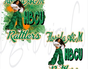 Florida A&M HBCU PNG Bundle | Rattlers Legacy Sublimation, DTF Print Files | College Spirit Art