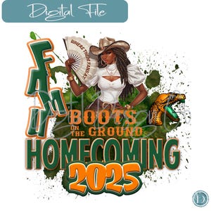 Paquete de bienvenida de HBCU - FAMU png Florida A&M FAMU - Sublimación digital dtf png - Botas en el terreno