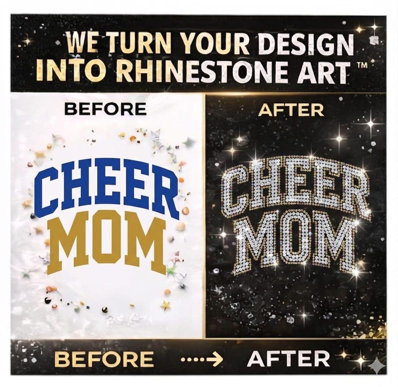 Custom Rhinestone SVG Template | Upload Your Design (digital File) - Etsy
