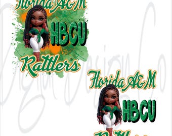 Florida A&M HBCU PNG Bundle | Rattlers Legacy Sublimation, DTF Print Files | College Spirit Art