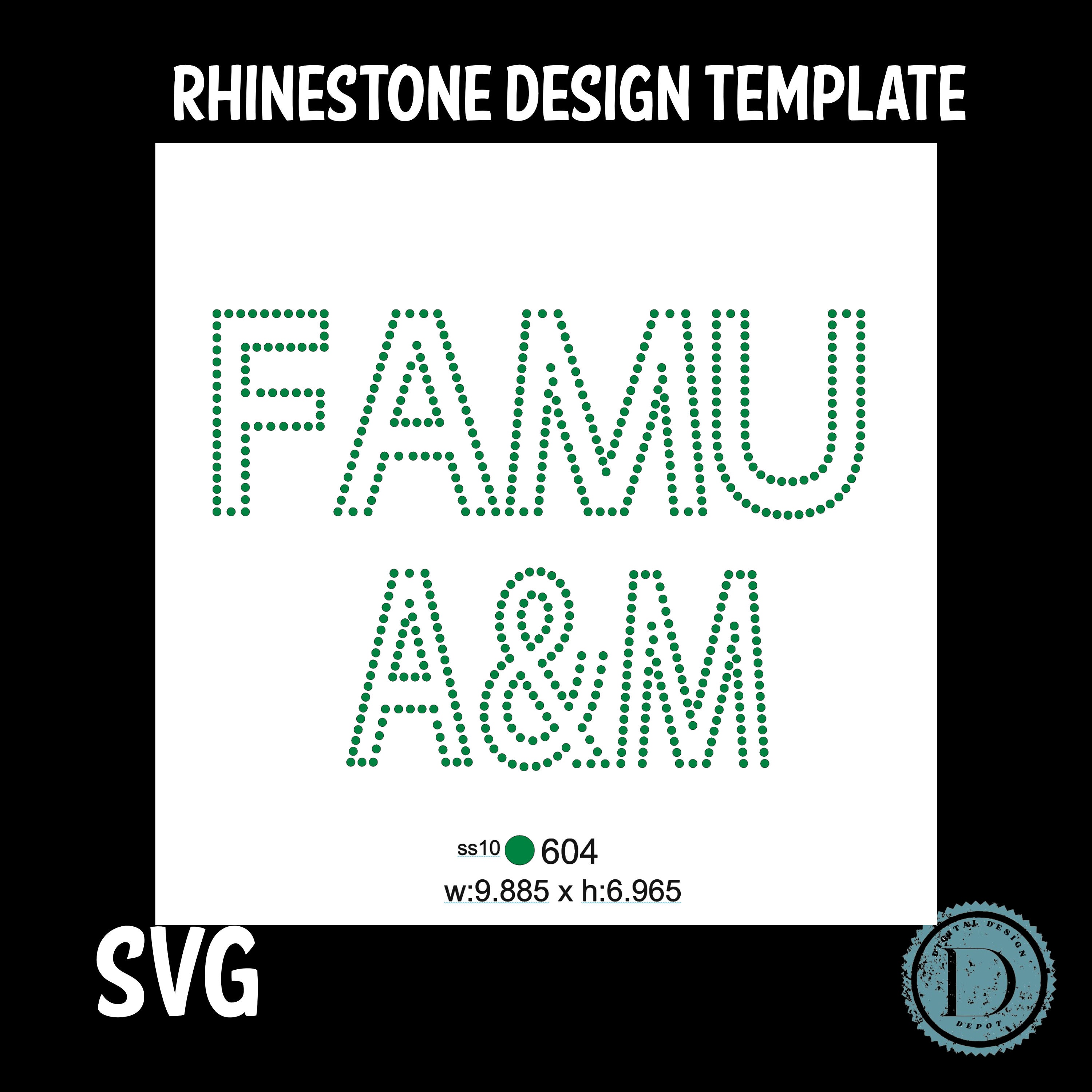 FAMU HBCU Rhinestone Svg Template | Digital Download | DIY Crafting ...