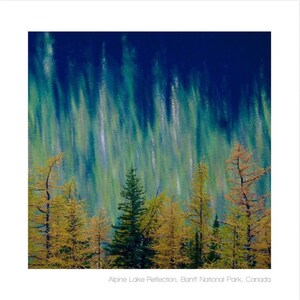 Ensemble de 6 cartes photo de la photographie originale d'un reflet de lac alpin dans le parc national Banff, Canada