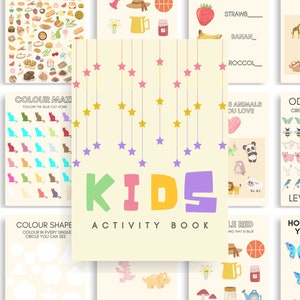 Livro de atividades infantis, livro ocupado, atividades divertidas para crianças, livro de atividades digital, atividades semestrais, livro de atividades para impressão, folhas para colorir