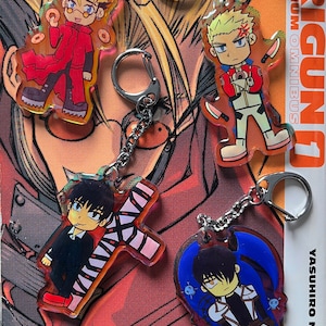 Trigun Double - Sided Keychain&#39;s (Rainbow Holographic)
