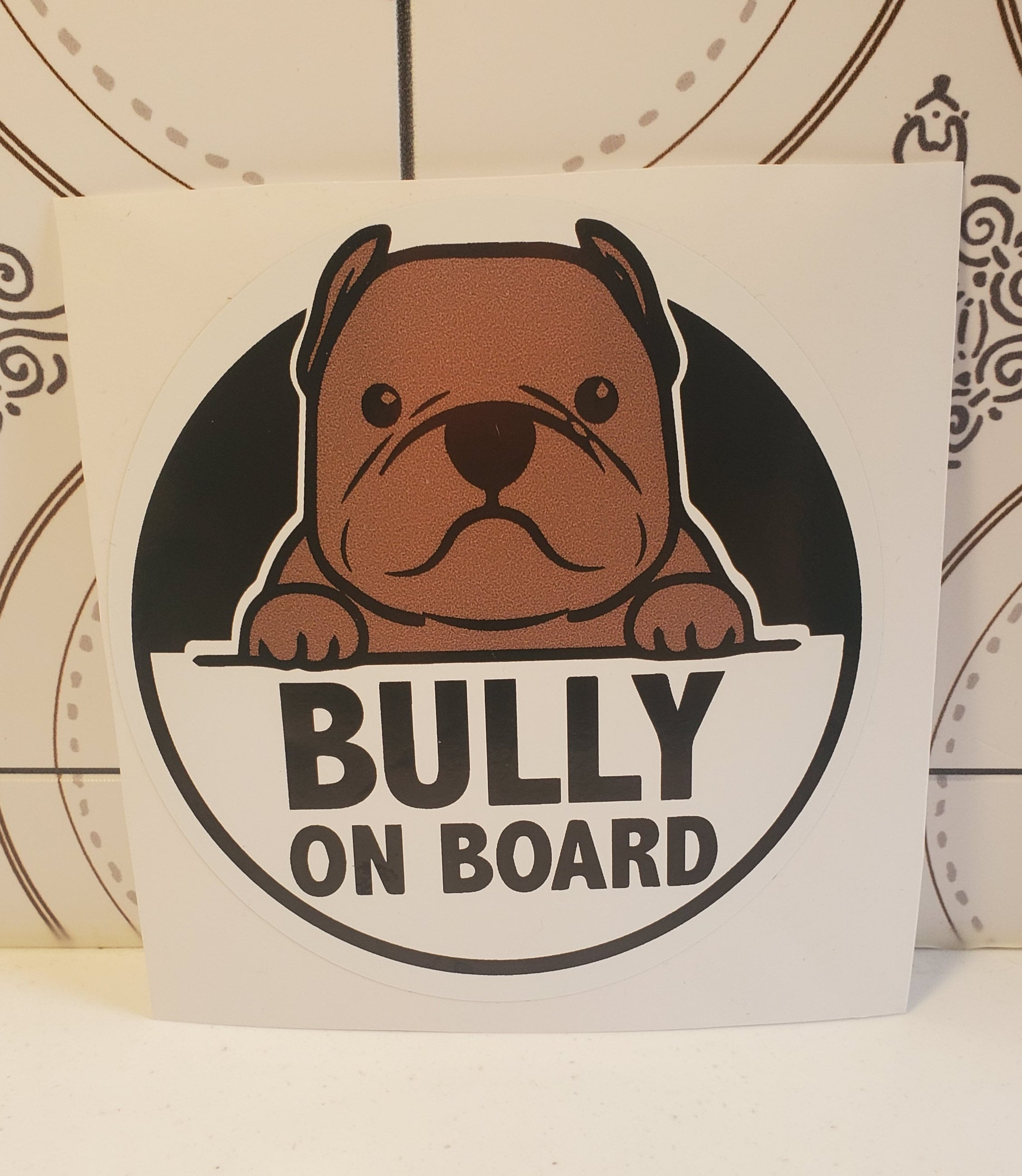 Bully on Board Car Decal, American Bully Owner Gift, Dog Mom Gift