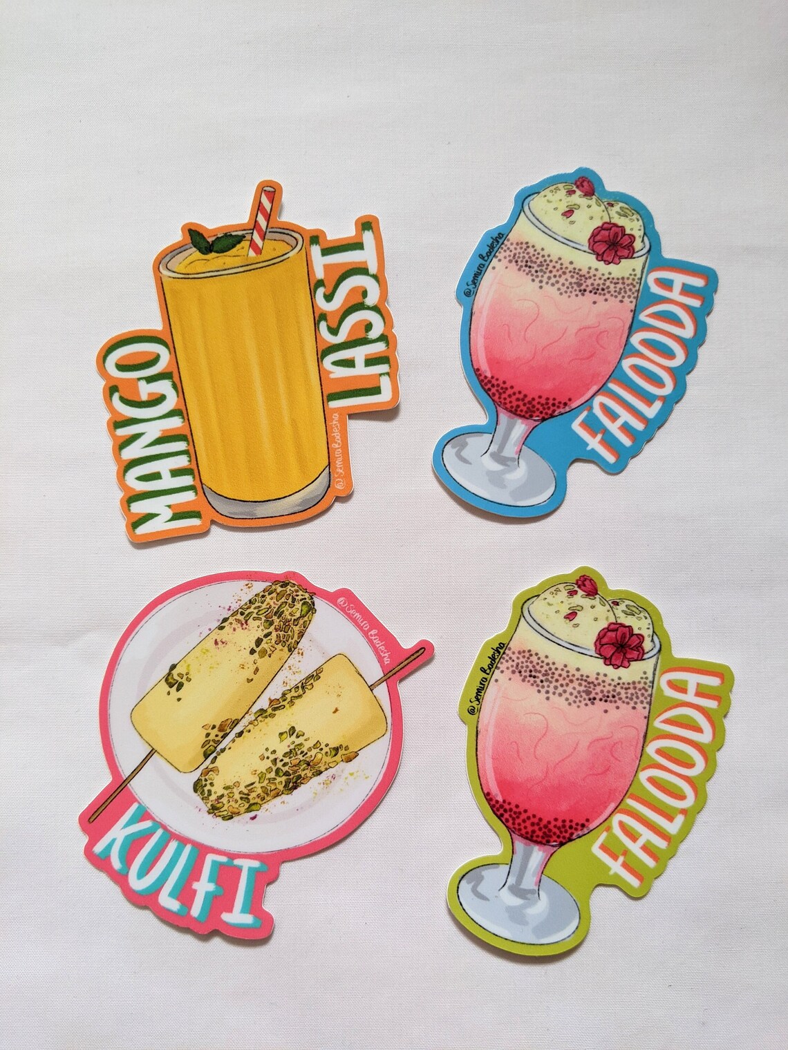 Desi Dessert Stickers- Mango Lassi, Kulfi and Falooda - Etsy