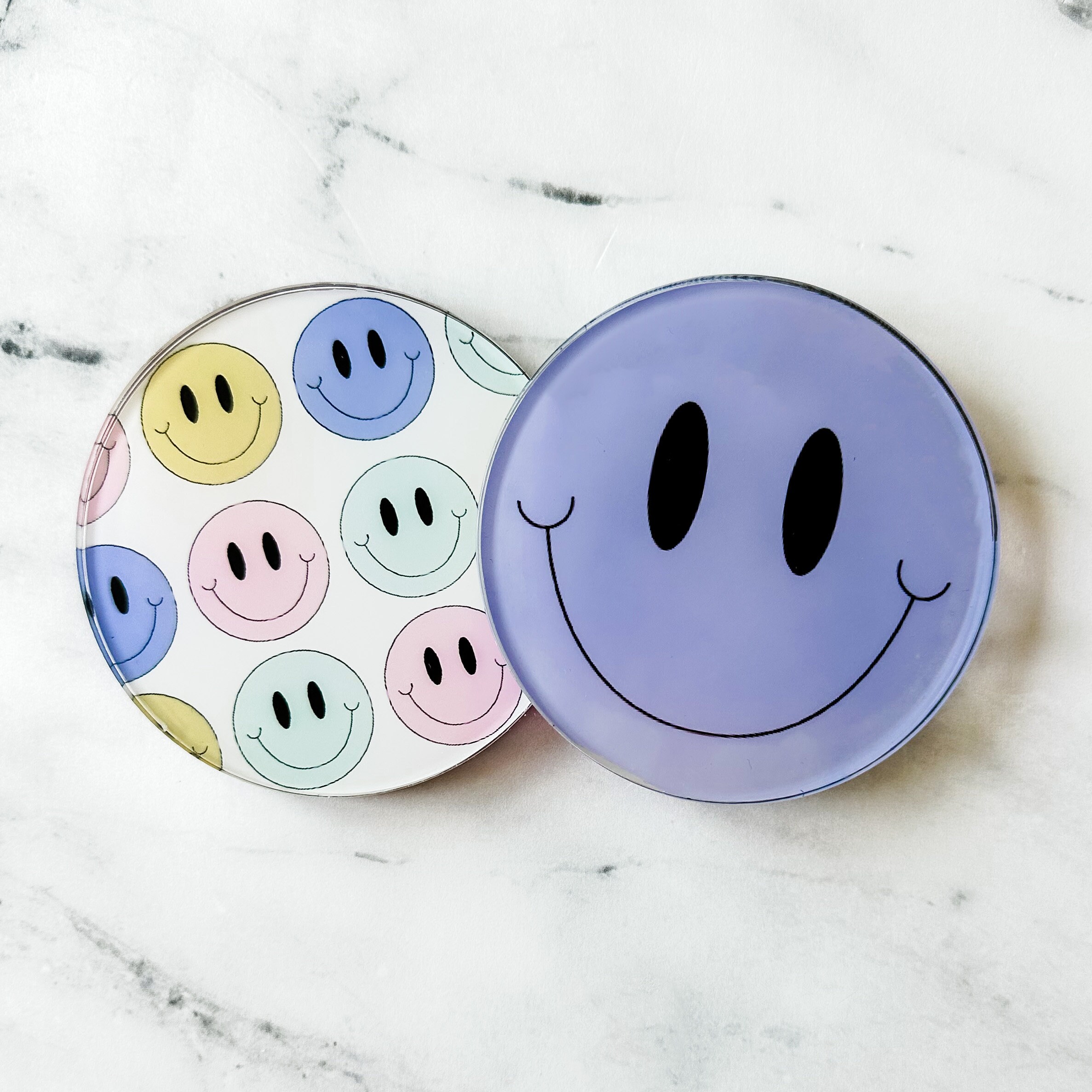 Preppy Smiles Acrylic 4 Inch Coaster