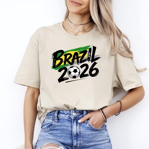 Brazil Football T-Shirt, International Soccer 2026 Shirt immagine 1