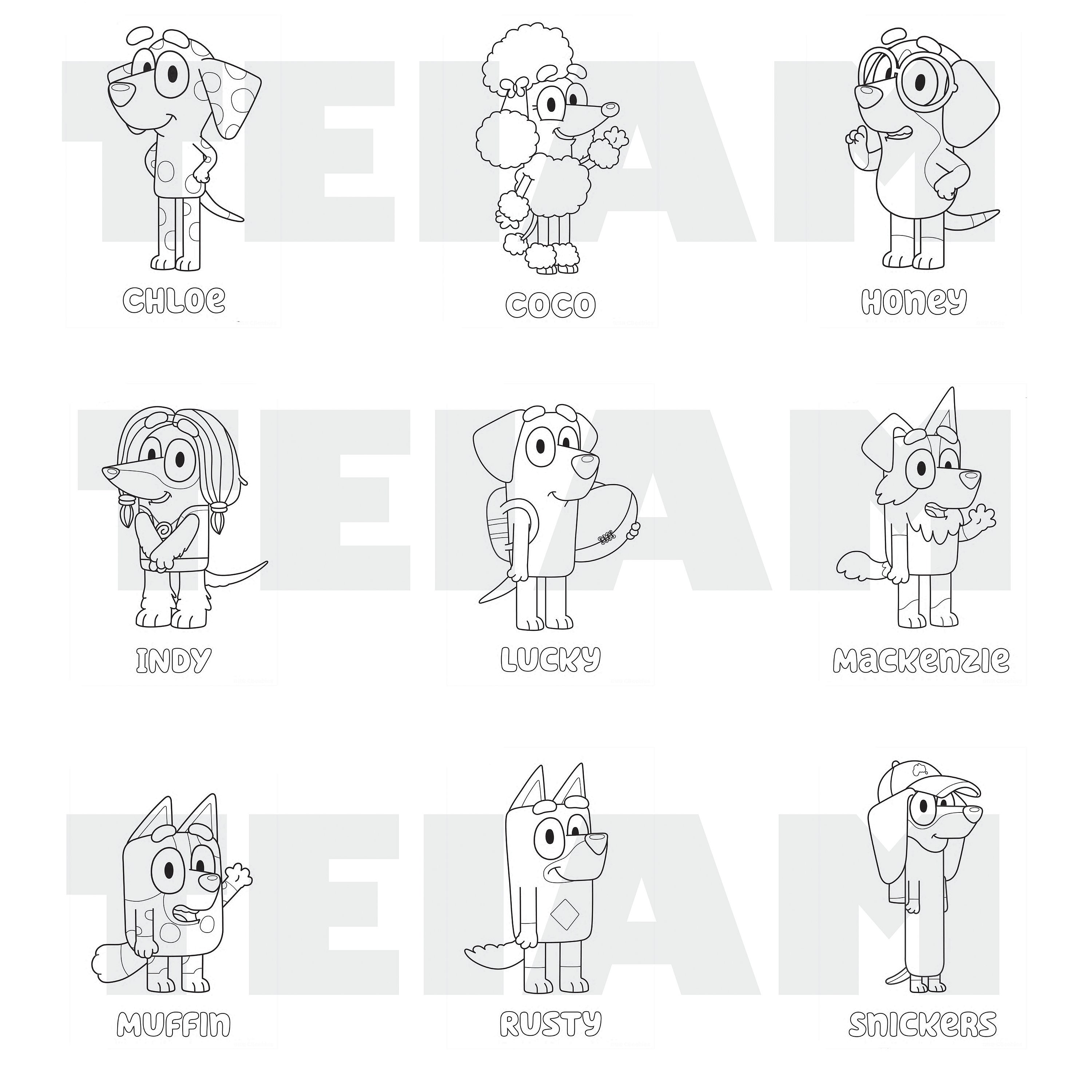 Bluey : Coco - Bluey Kids Coloring Pages🖖 Descubra o sabor