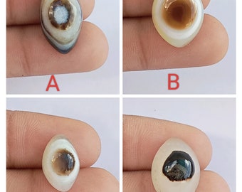 Natural Agate 100% Natural Agate Eye Banded Agate Eyes Cabochons Gemstone Handmade Eyes