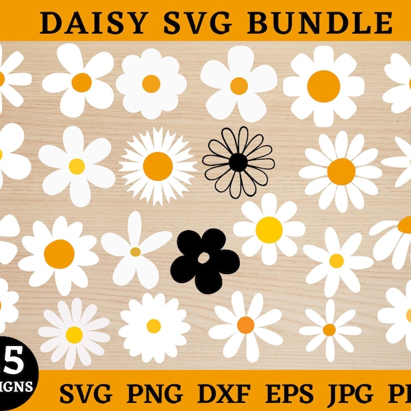 Daisy Svg, Daisy Clipart, Daisy Png, Wildflower Svg, Daisy Flower Svg, Daisy Silhouette, Daisy Flower Clipart, Svg Files For Cricut