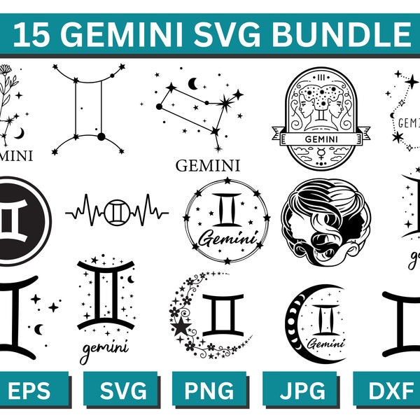 Gemini Svg, Astrology Svg, Gemini Png, Gemini Sign Svg, Gemini Zodiac Svg, Gemini Season Svg, June Birthday Svg, Svg Files For Cricut